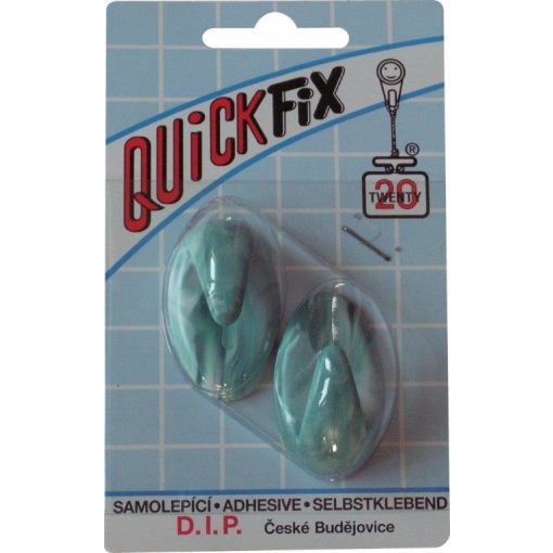 DIP - QUICKFIX öntapadós akasztó tip 1 - 2 db - fehér/zöld (DIP2553)