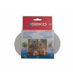   GEKO - Öntapadós gumi tömítő fehér EPDM 9x4mm / 6m E-profil