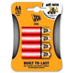 JCB - cink-klorid elem AA / R06, 4 db/csomag